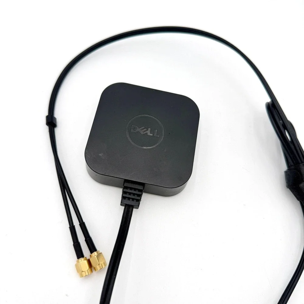 Dell External WiFi Antenna 0GJRH7 A00 Magnetic Base Dual SMA Connectors Black